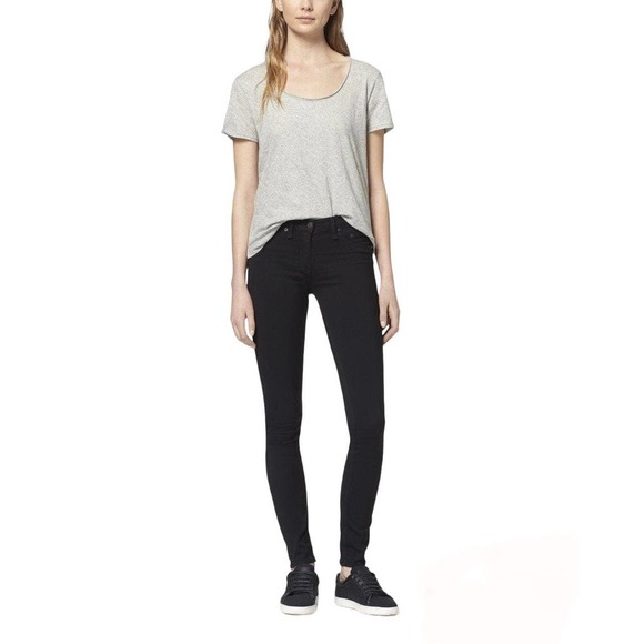 Rag & Bone Black Mid Rise Leggings‎ Skinny Jeans size 26 - Picture 2 of 13